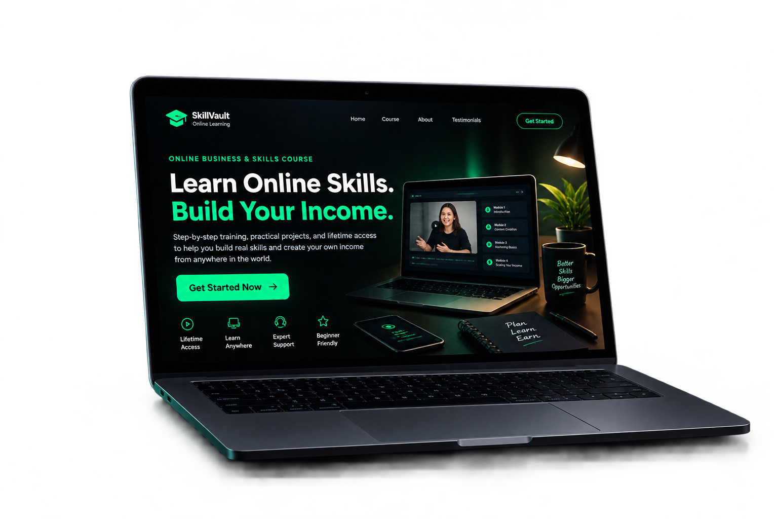 High converting landing page